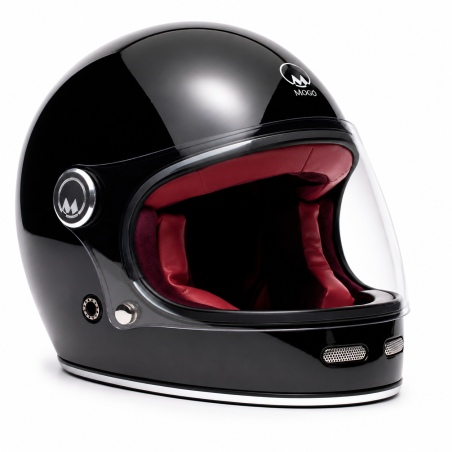 CASQUE MARKO FULLMOON VINTAGE NOIR & ROUGE - Rider's34