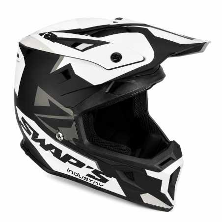 CASQUE SWAP'S BLUR S818 BLANC & NOIR - Rider's34