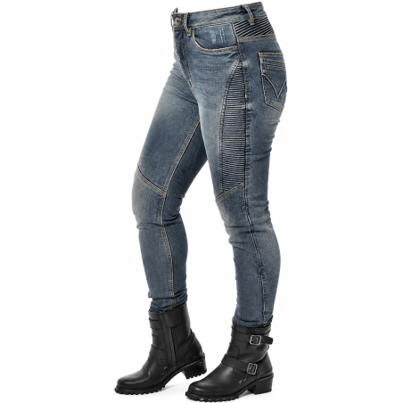 JEAN MOTO FEMME OVERLAP LEXY BLUE WASH - Rider's34