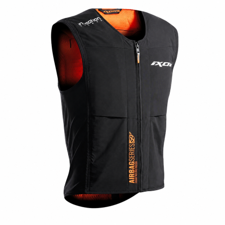 Gilet airbag moto IXON IX-AIRBAG U03 NOIR / ORANGE In&Motion - Rider’s34