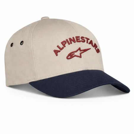 Casquette moto Alpinestars Arced Natural Navy - Rider's 34