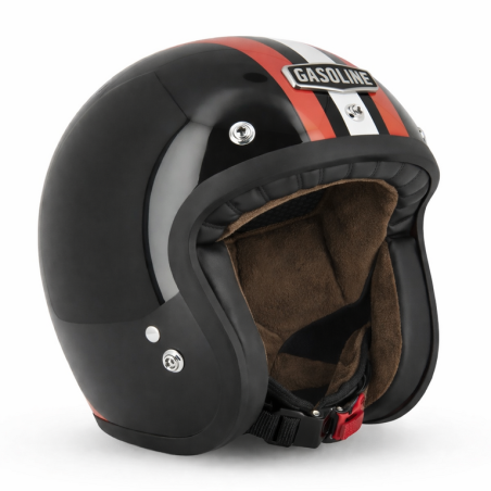 Casque moto Gasoline S250 Noir / Rouge / Blanc - Rider's 34