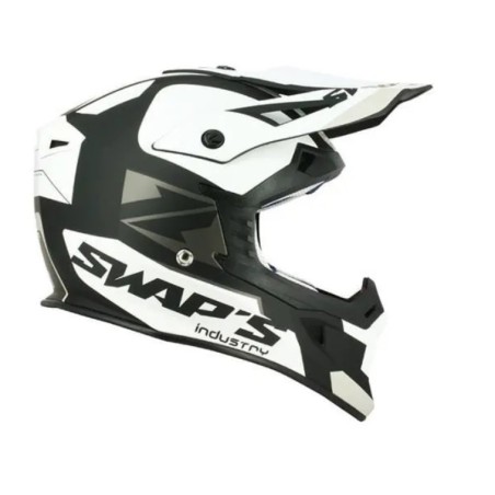 CASQUE SWAP'S BLUR S818 BLANC & NOIR - Rider's34