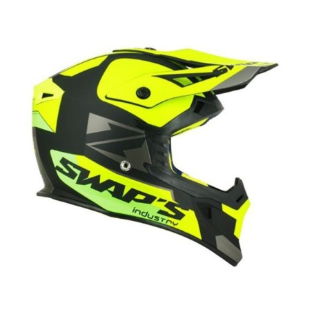 CASQUE SWAP'S BLUR S818 - NOIR & VERT - Rider's34