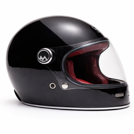CASQUE MARKO FULLMOON VINTAGE NOIR & ROUGE - Rider's34